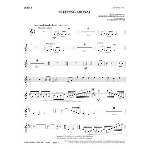 Sleeping Adonai - Violin 1