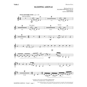 Sleeping Adonai - Violin 2