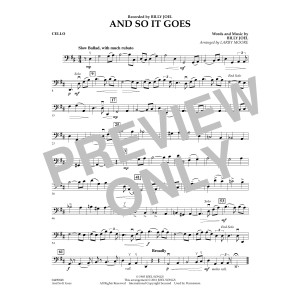And So It Goes - Cello