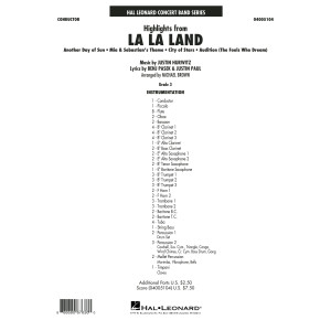 Highlights from La La Land - Conductor Score (Full Score)