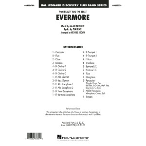 Evermore (from Beauty and the Beast) (arr. Michael Brown) - Conductor Score (Full Score)