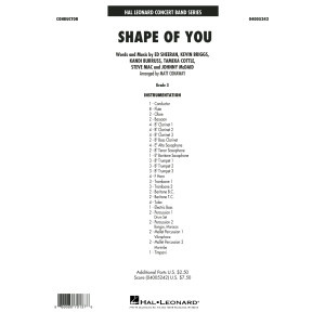 Shape of You - Conductor Score (Full Score)