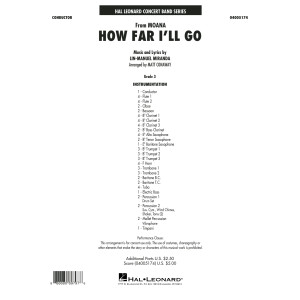 How Far I'll Go (from Moana) - Conductor Score (Full Score)