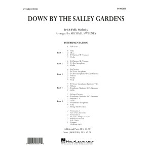 Down by the Salley Gardens - Conductor Score (Full Score)