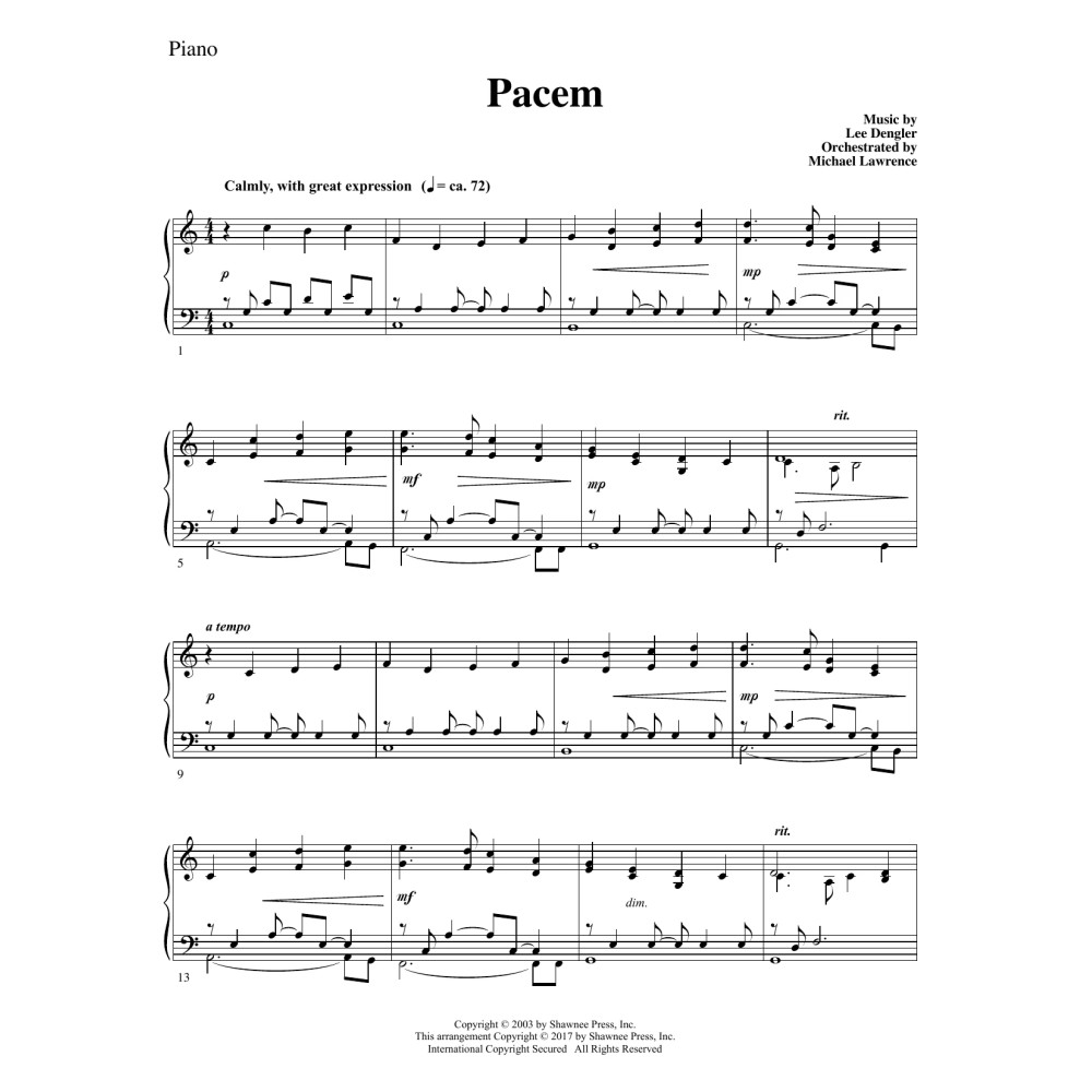 Pacem - Piano
