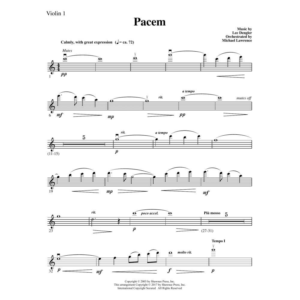 Pacem - Violin 1