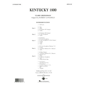 Kentucky 1800 - Conductor Score (Full Score)