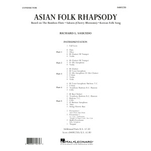 Asian Folk Rhapsody - Conductor Score (Full Score)