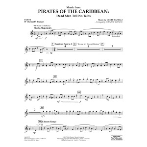 Music from Pirates of the Caribbean: Dead Men Tell No Tales - Pt.1 - Bb Clarinet/Bb Trumpet