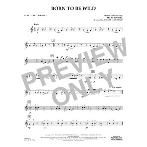 Born to Be Wild - Eb Alto Saxophone 2