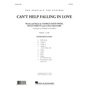 Can't Help Falling in Love - Conductor Score (Full Score)