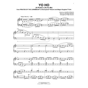 Yo Ho (A Pirate's Life For Me) [Ragtime version] (arr. Phillip Keveren)