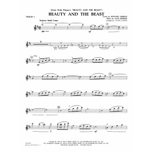Beauty and the Beast (arr. Calvin Custer) - Violin 1