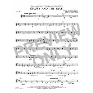 Beauty and the Beast (arr. Calvin Custer) - Violin 2