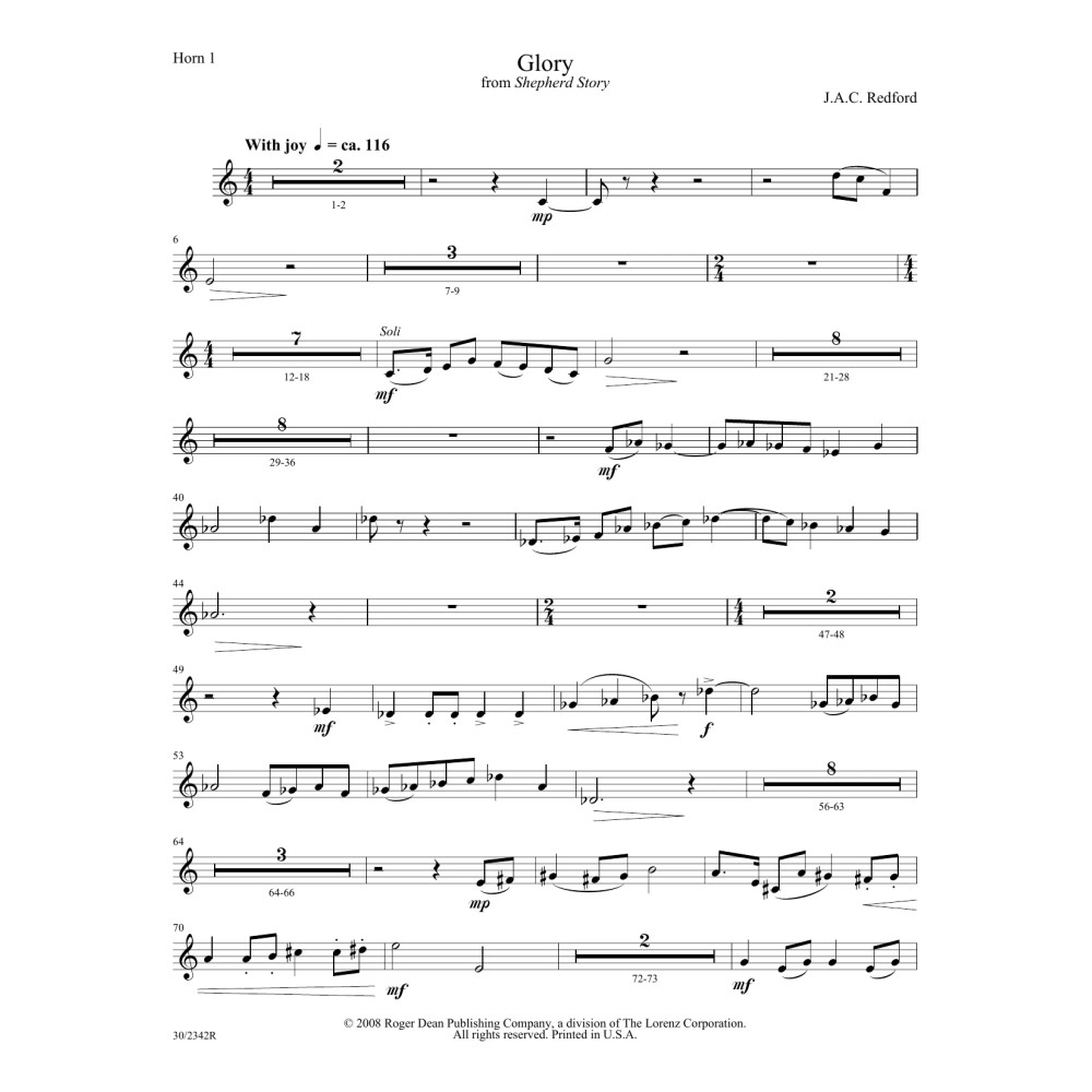 Glory - F Horn 1