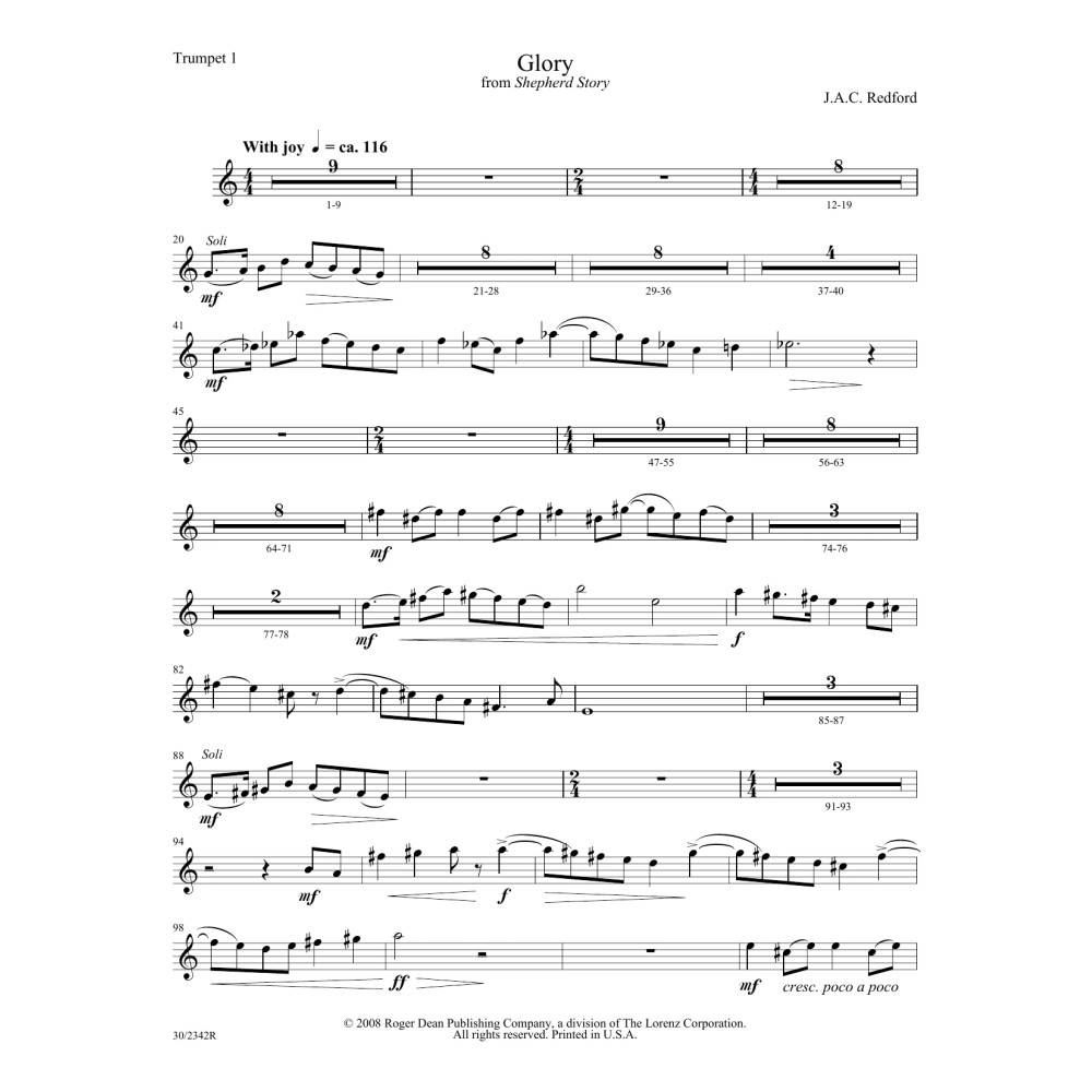 Glory - Bb Trumpet 1