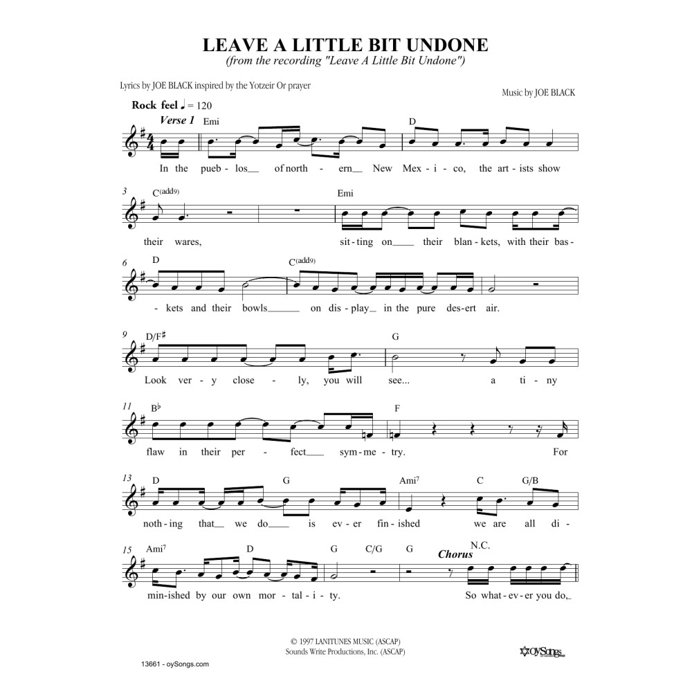 Leave A Little Bit Undone