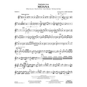Highlights from Moana - Violin 1