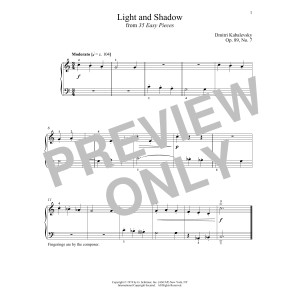 Light And Shadow, Op. 89, No. 7