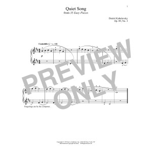 Quiet Song, Op. 89, No. 3