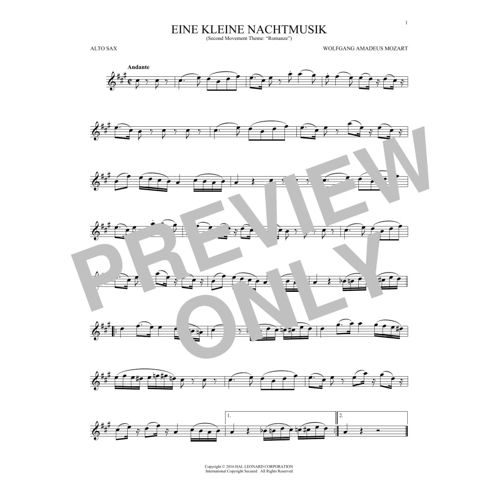 Eine Kleine Nachtmusik ("Romance"), Second Movement