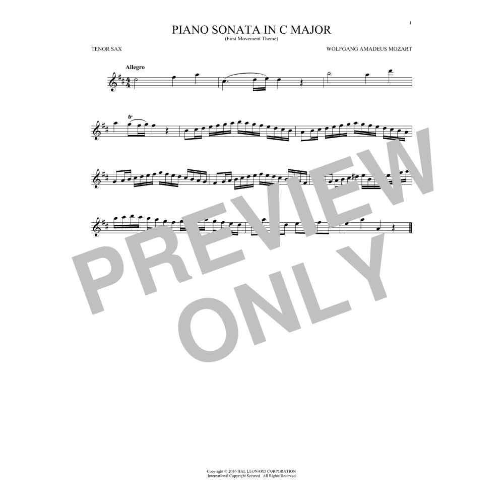 Piano Sonata In C Major