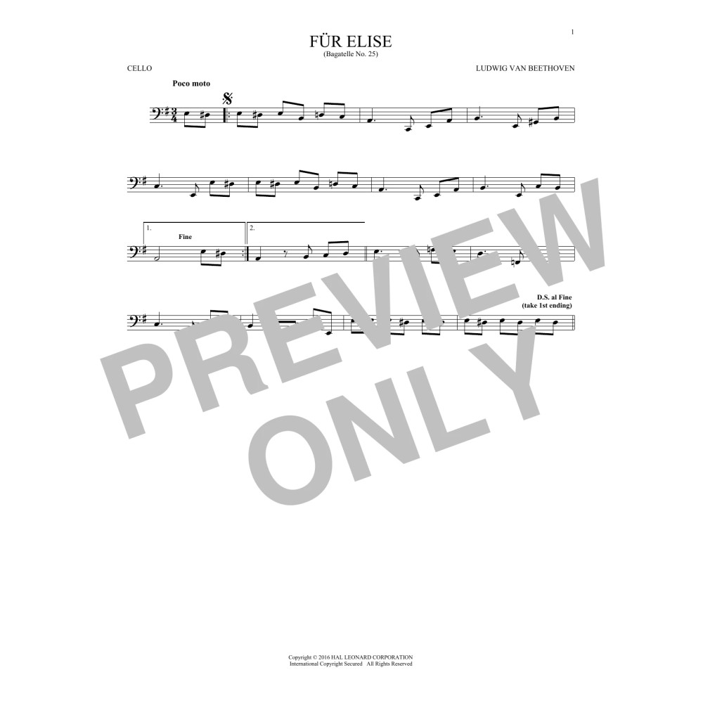 Fur Elise, WoO 59