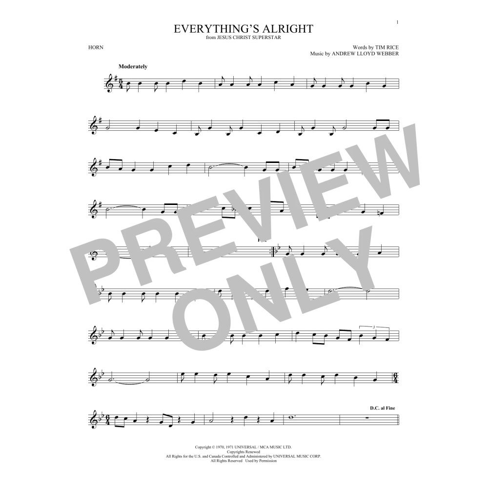 Everything's Alright (from Jesus Christ Superstar)