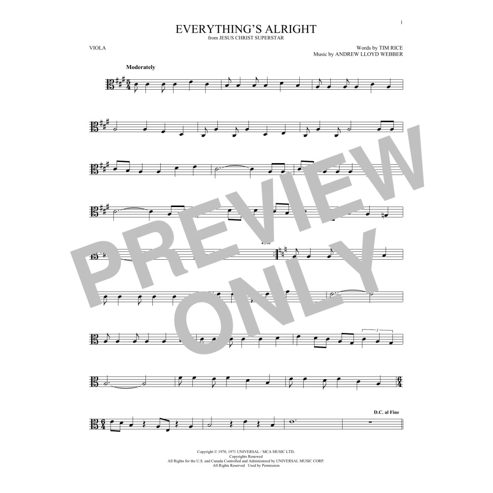 Everything's Alright (from Jesus Christ Superstar)