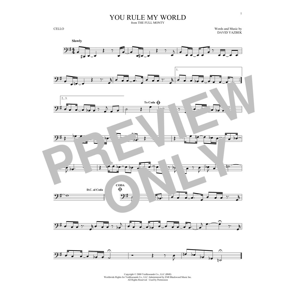You Rule My World (from The Full Monty)