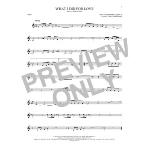 What I Did For Love