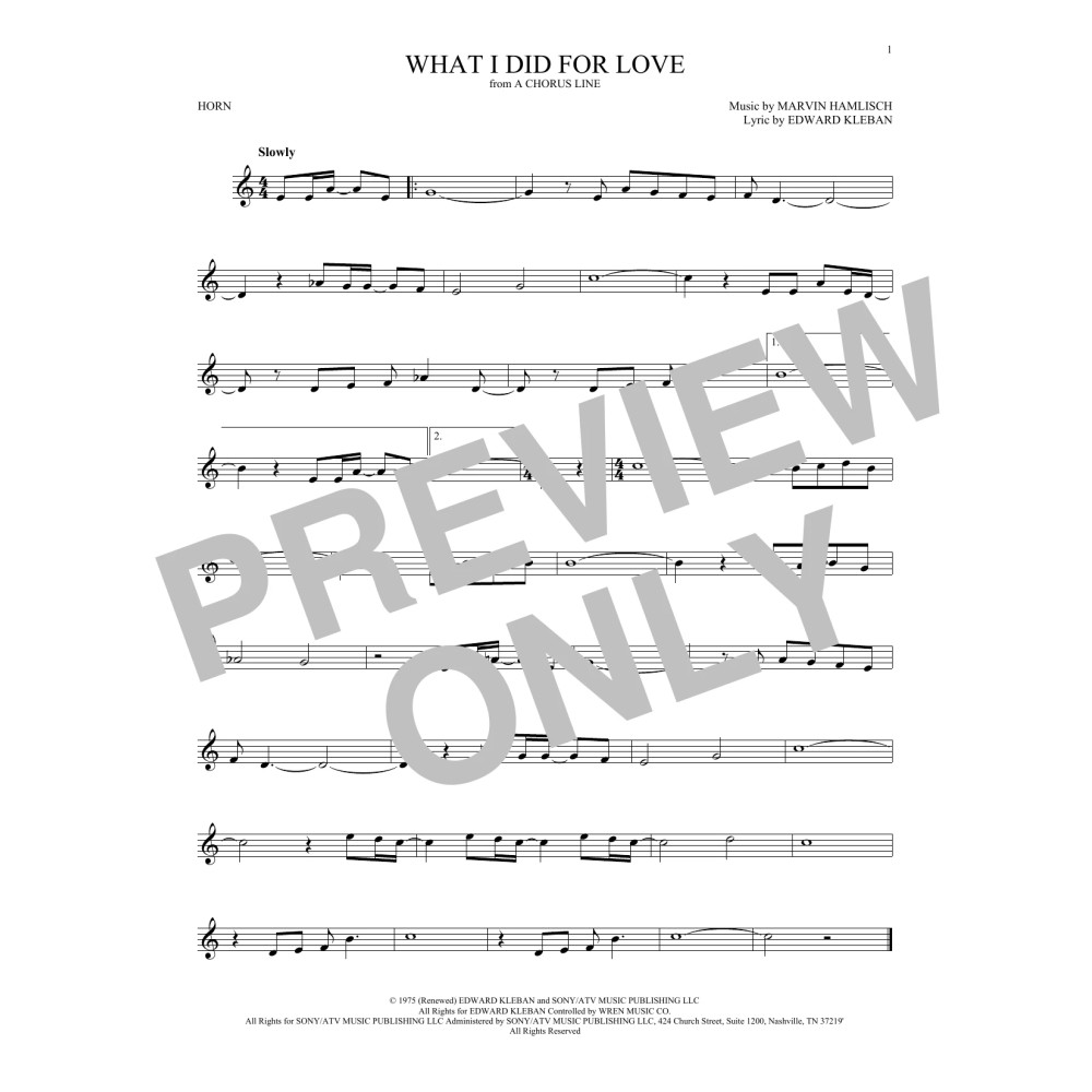 What I Did For Love