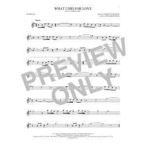 What I Did For Love