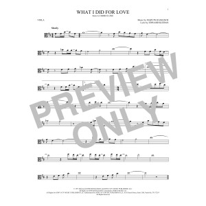 What I Did For Love