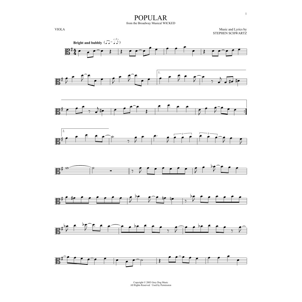 Popular (from Wicked)