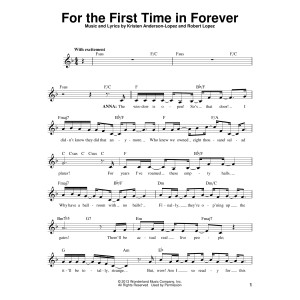 For The First Time In Forever (from Frozen)