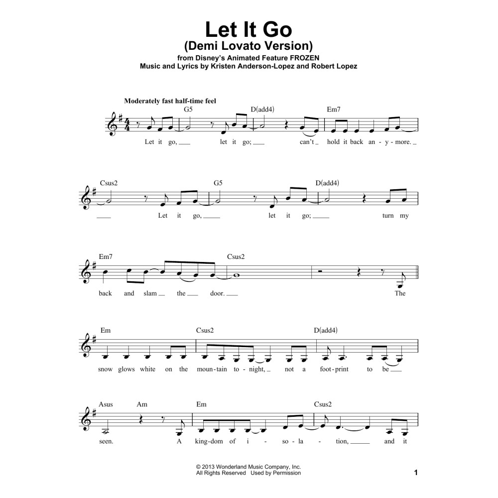 Let It Go (from Frozen) (Demi Lovato version)