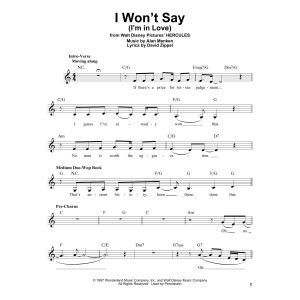 I Won't Say (I'm In Love)