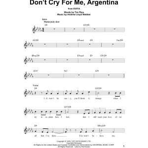 Don't Cry For Me Argentina