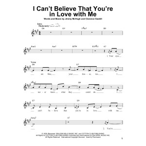 I Can't Believe That You're In Love With Me