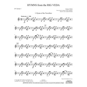 Hymns from the Rig Veda - Bb Clarinet 1