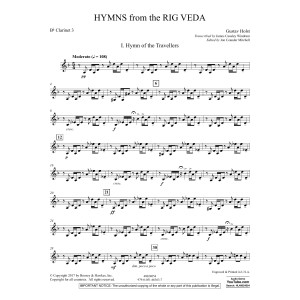 Hymns from the Rig Veda - Bb Clarinet 3