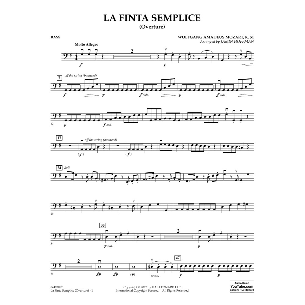 La Finta Semplice (Overture) - Bass