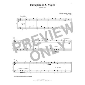 Passepied In C Major, HWV 559