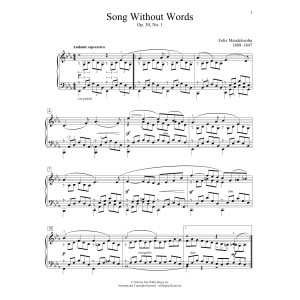 Song Without Words, Op. 30, No. 1