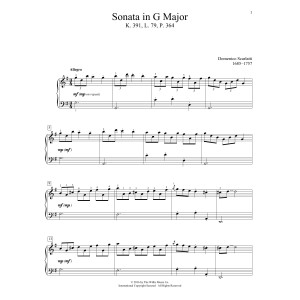 Sonata In G Major, K. 391, L. 79, P. 364
