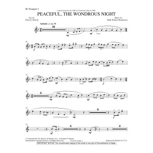 Peaceful the Wondrous Night - Bb Trumpet 2