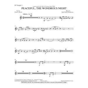Peaceful the Wondrous Night - Bb Trumpet 3
