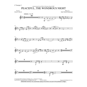 Peaceful the Wondrous Night - Trumpet 3 in C