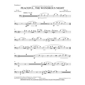Peaceful the Wondrous Night - Trombone 1